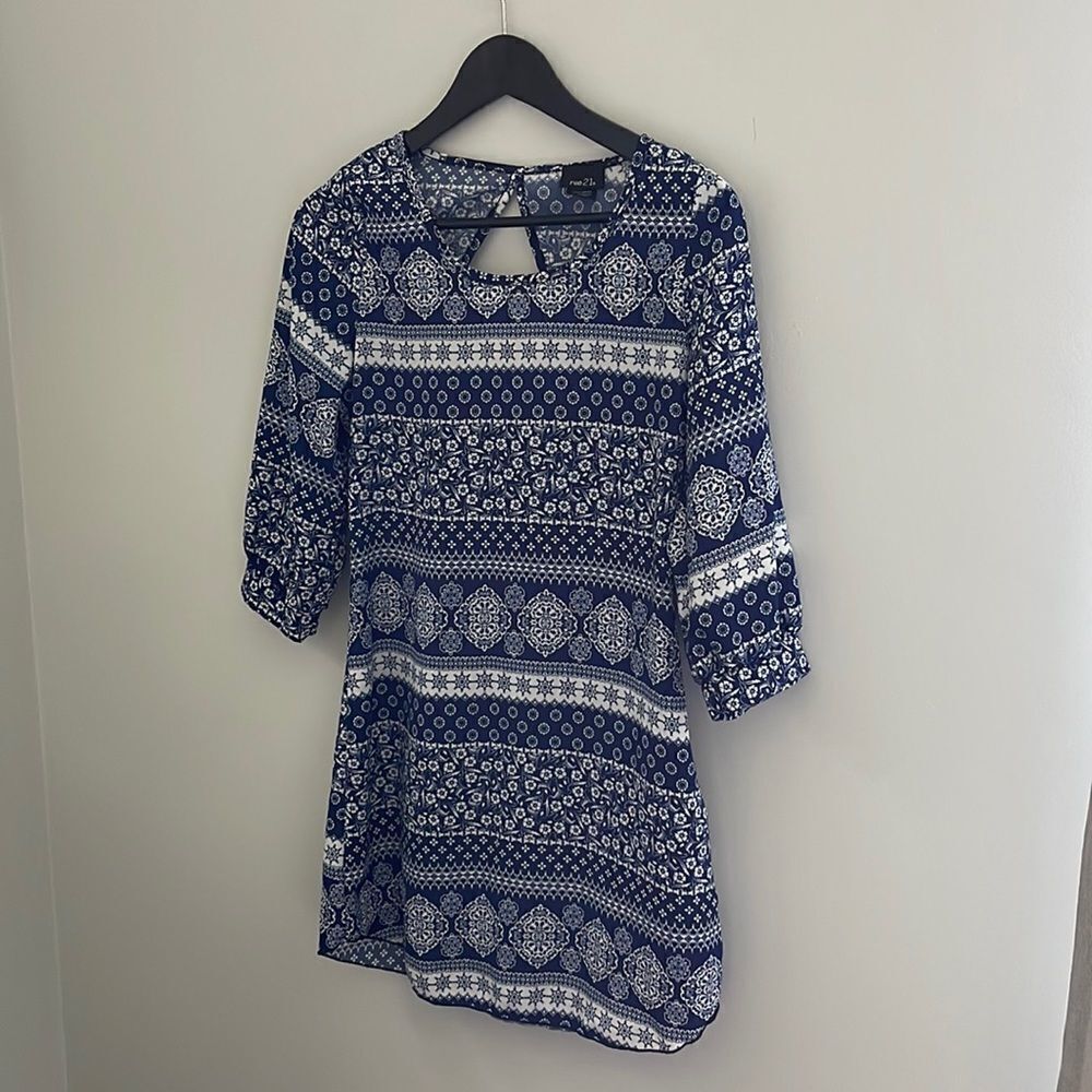 Rue 21‎ Mini Dress. Blue and White. XS